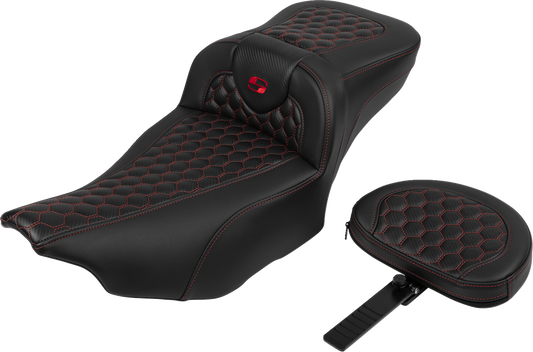 Saddlemen Roadsofa Extended Honeycomb Seat & Backrest for 2023-25 Harley Touring