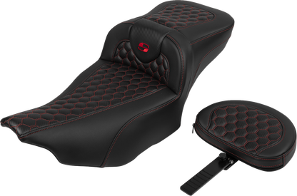 Saddlemen Roadsofa Extended Honeycomb Seat & Backrest for 2023-26 Harley Touring
