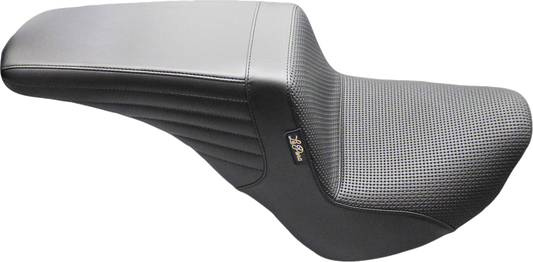 Le Pera Kickflip Upfront Basketweave Seat for 2018-2026 Harley Softail FXBB FXST