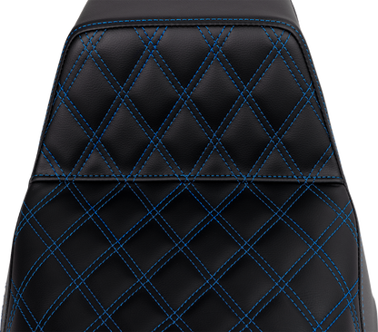 Saddlemen Step-Up Blue Lattice Stitch Gelcore Seat for 2008-2024 Harley Touring