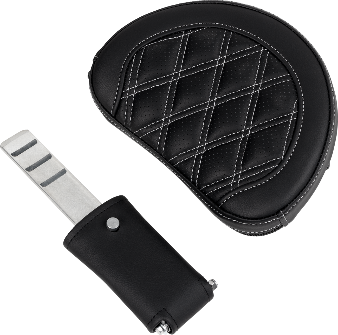 Saddlemen Roadsofa Silver Lattice Gel Seat & Backrest for 2008-24 Harley Touring