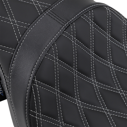 Drag Specialties Predator Silver Diamond Seat fits 2008-2024 Harley Touring FLHX