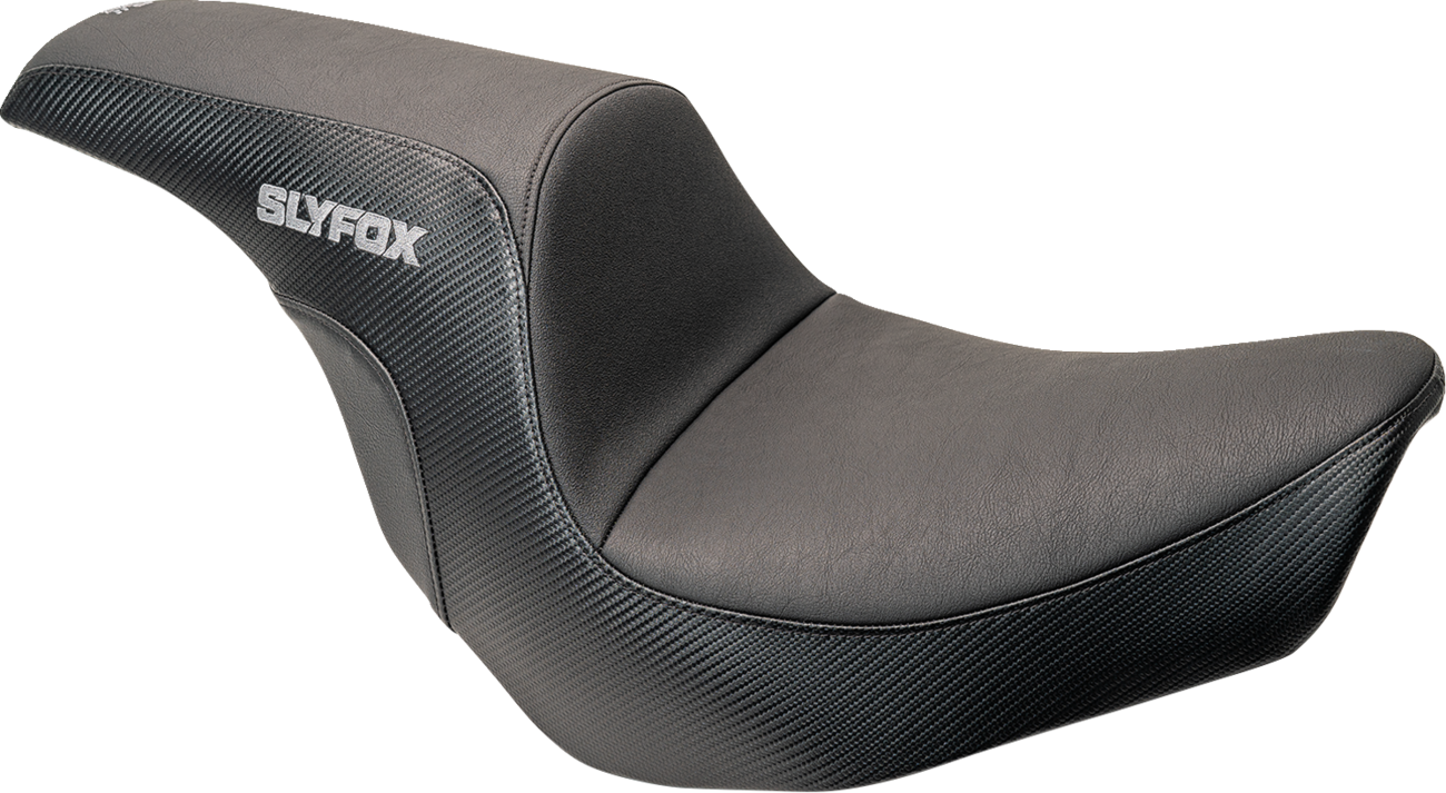 Slyfox Lowrider Smooth Carbon Fiber Seat fits 2018-2025 Harley Softail FXLR FLSB