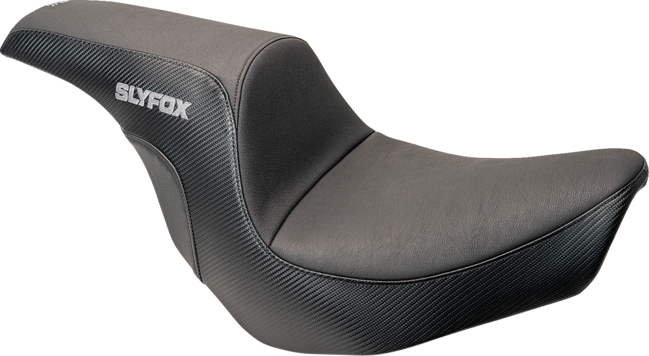 Slyfox Lowrider Smooth Carbon Fiber Seat fits 2018-2024 Harley Softail FXLR FLSB