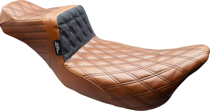 Le Pera Brown Tailwhip Daddy Long Legs Gripper Seat for 2008-2024 Harley Touring