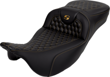 Saddlemen Roadsofa Gold Honeycomb Extended Gel Seat for 2008-2025 Harley Touring