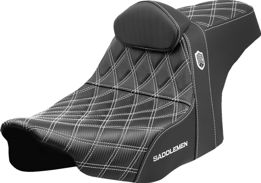Saddlemen SDC Pro White Lattice Seat & Backrest fits 2023-2025 Harley Touring