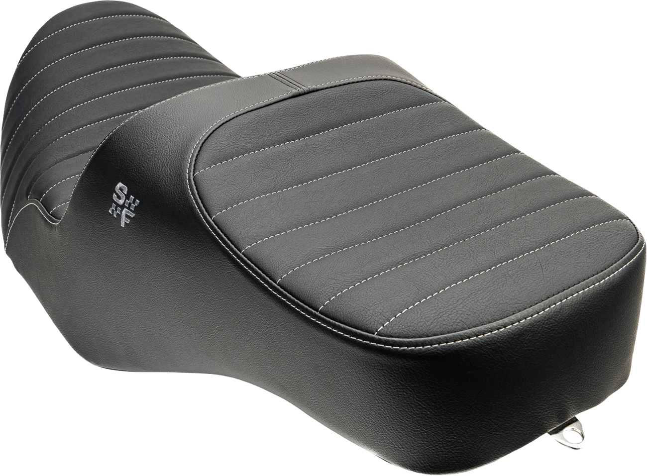 Slyfox Chariot Silver Classic Stitch Seat fits 2009-2025 Harley Touring FLH FLT