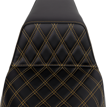 Saddlemen Step-Up Gold Lattice Stitch Gelcore Seat for 2008-2024 Harley Touring