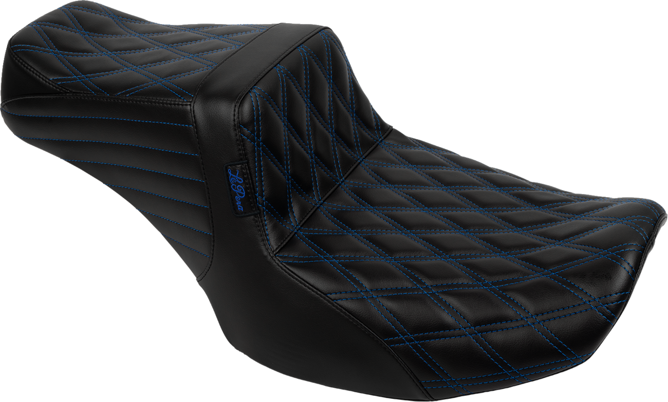Le Pera Tailwhip Blue Diamond Stitch Seat for 2023-2025 Harley Touring FLHX FLTR