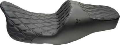 Slyfox Chariot Black Diamond Stitch Seat fits 2009-2025 Harley Touring FLH FLT