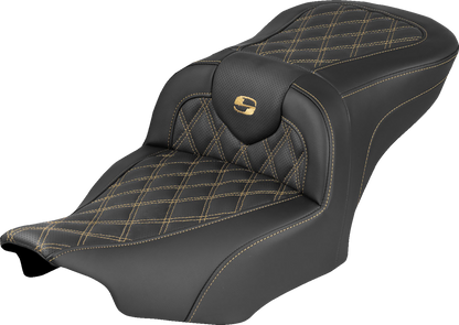 Saddlemen Roadsofa Gold Lattice Stitch Gel Seat fits 2023-2026 Harley Touring