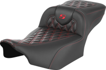 Saddlemen Roadsofa Red Lattice Carbon Extended Gel Seat for 23-26 Harley Touring