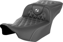 Saddlemen Roadsofa White Lattice Carbon Extended Gel Seat 2023-26 Harley Touring