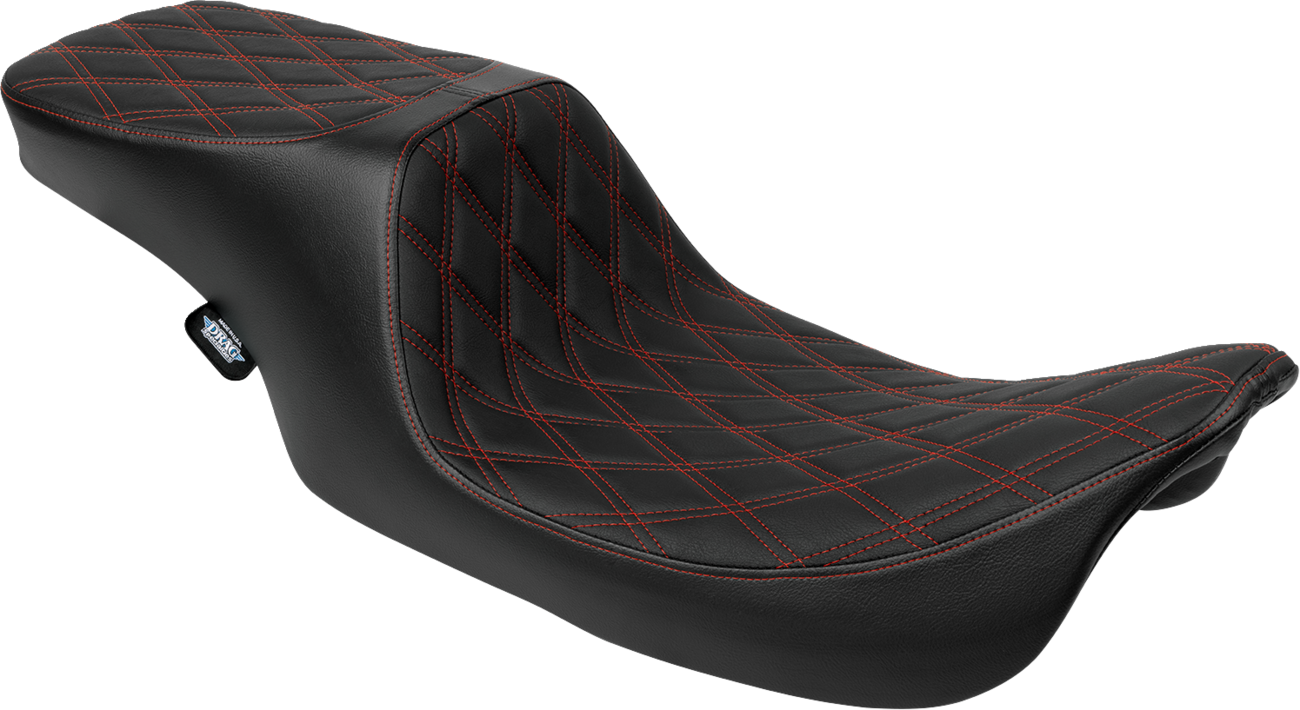 Drag Specialties Predator Red Stitch Seat fits 1997-2007 Harley Road King FLHX