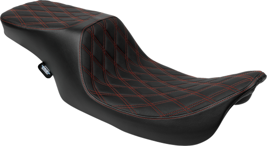 Drag Specialties Predator Red Stitch Seat fits 1997-2007 Harley Road King FLHX