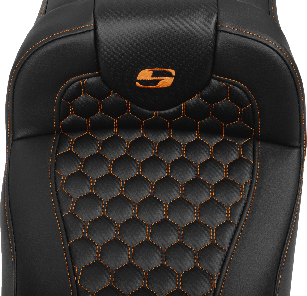 Saddlemen Roadsofa Orange Honeycomb Extended Seat Backrest 23-25 Harley Touring