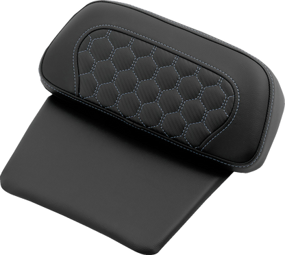 Saddlemen Chopped Tour Pak Silver Honeycomb Backrest Pad 2014-25 Harley Touring