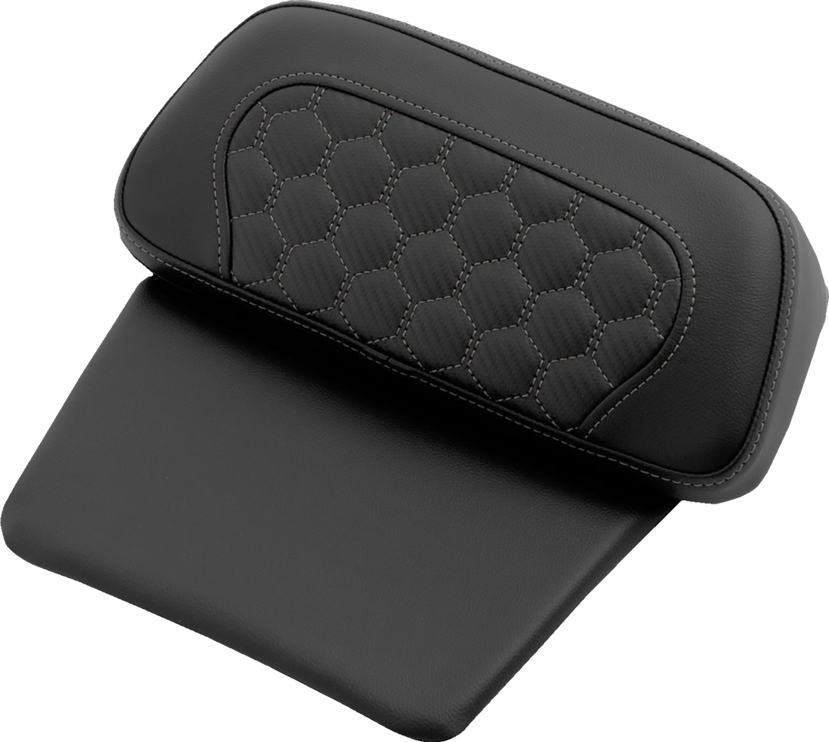 Saddlemen Chopped Tour Pak Gray Honeycomb Backrest Pad for 14-25 Harley Touring