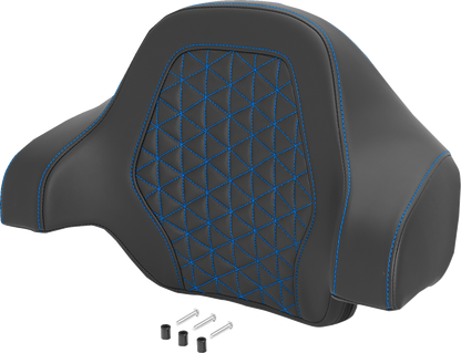 Saddlemen Blue Tri Gripper Deluxe Sissy Bar Tour Pack Backrest Pad for Harley