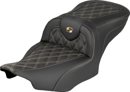 Saddlemen Roadsofa Gold Lattice Stitch Gel Seat fits 2023-2026 Harley Touring