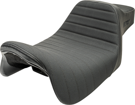 Slyfox Highnoon Black Classic Stitch 2 Up Seat fits 2008-2024 Harley Touring