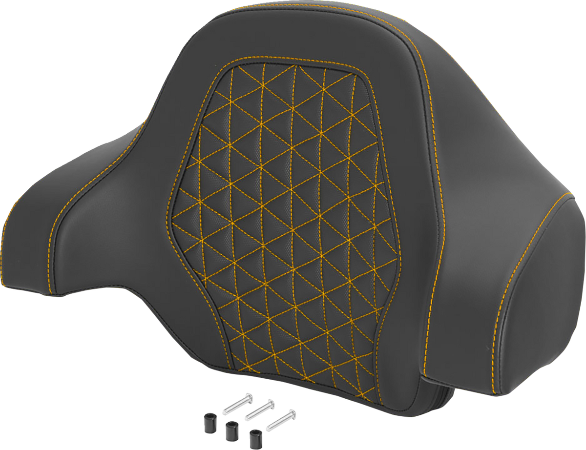 Saddlemen Gold Tri Gripper Deluxe Sissy Bar Tour Pack Backrest Pad for Harley