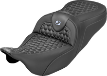 Saddlemen Roadsofa Silver Honeycomb Stitch Gel Seat for 2008-2025 Harley Touring