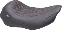Mustang Wide Tripper Dark Cherry Stitch Solo Seat fits 2023-26 Harley FLHX FLTRX