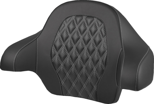Saddlemen SIlver Carbon Lattice Tour Pak Backrest Pad for 2014-25 Harley Touring