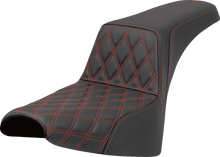 Saddlemen Step-Up Red Lattice Gel Seat 2018-2026 Harley Softail Street Bob FXST