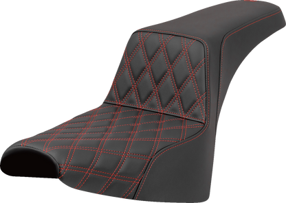 Saddlemen Step-Up Red Lattice Gel Seat 2018-2025 Harley Softail Street Bob FXST