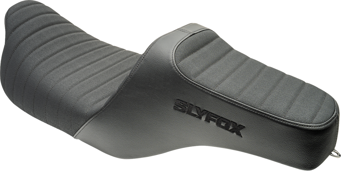 Slyfox Highnoon Black Classic Stitch 2 Up Seat fits 2008-2024 Harley Touring