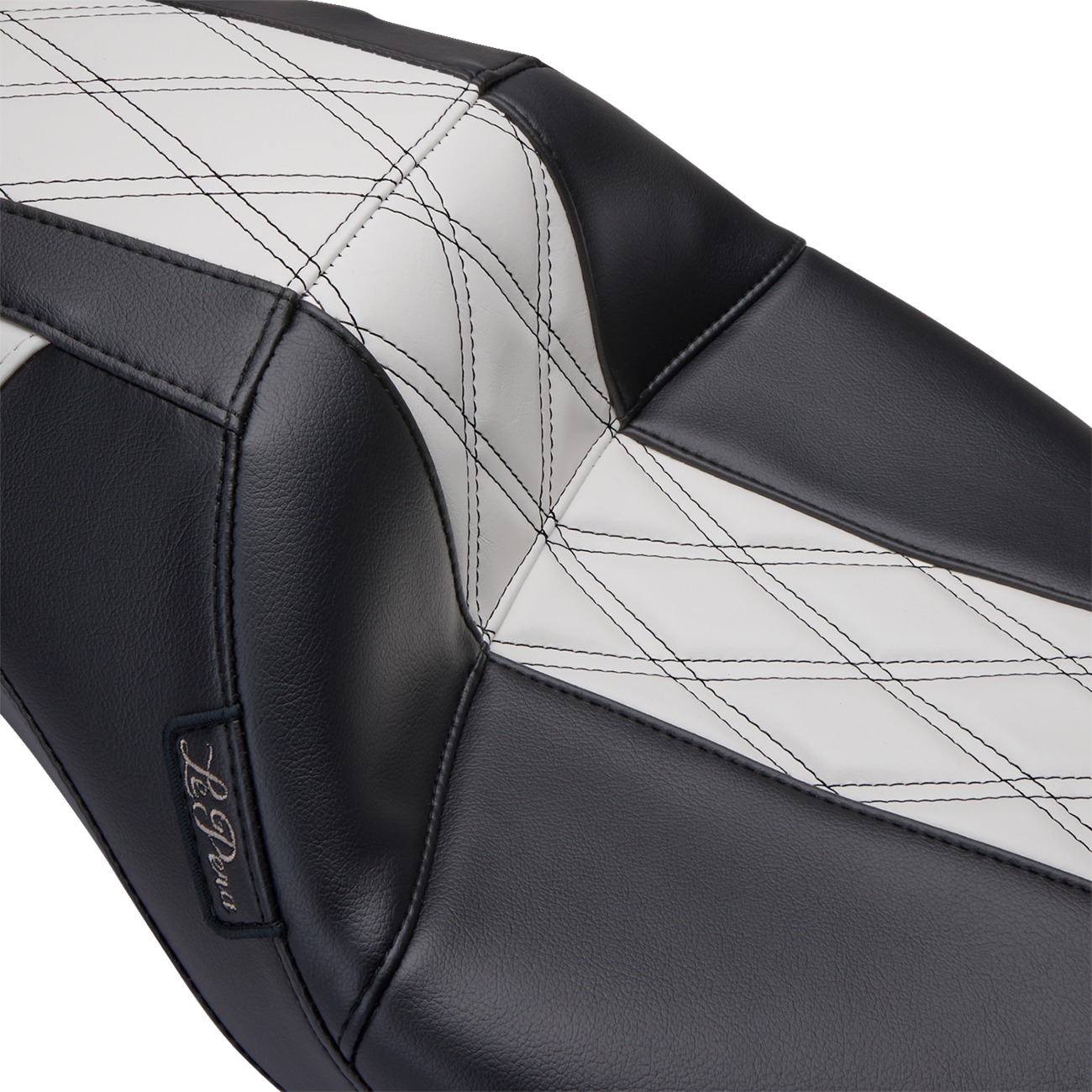 Le Pera GT1 Outcast Black White Seat 08-23 Harley Touring Street Glide Road King