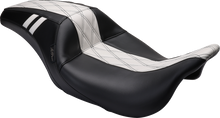 Le Pera GT1 Outcast Black White Seat for 2008-2025 Harley Touring Street Glide