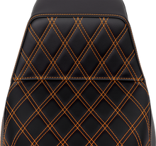 Saddlemen Step-Up Orange Lattice Stitch Gel Seat for 2008-2025 Harley Touring