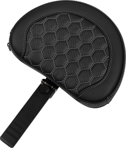 Saddlemen Roadsofa Silver Honeycomb Extended Seat Backrest 23-25 Harley Touring