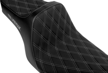 Slyfox High Noon Silver Diamond Stitch Seat fits 1997-2007 Harley Touring FLHT