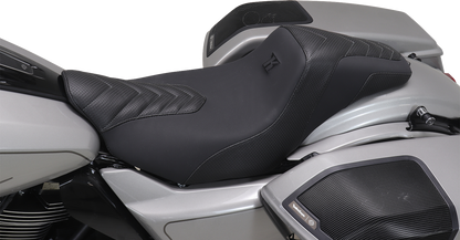 Mustang Kodlin Series Squareback Gray Stitch Seat for 2023-2025 Harley Touring