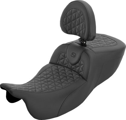 Saddlemen Roadsofa Tri-Gripper Extended Seat & Backrest 15-25 Harley Trike FLRT