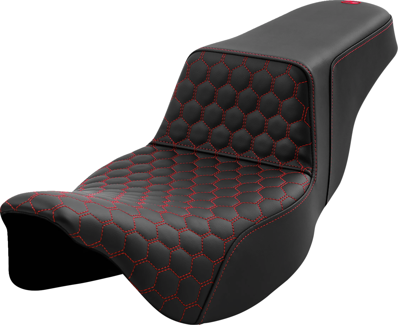 Saddlemen Step Up Red Honeycomb Extended Gel Seat fits 2008-2024 Harley Touring