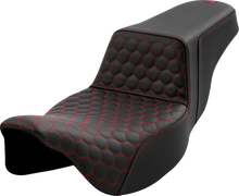 Saddlemen Step Up Red Honeycomb Extended Gel Seat fits 2008-2025 Harley Touring