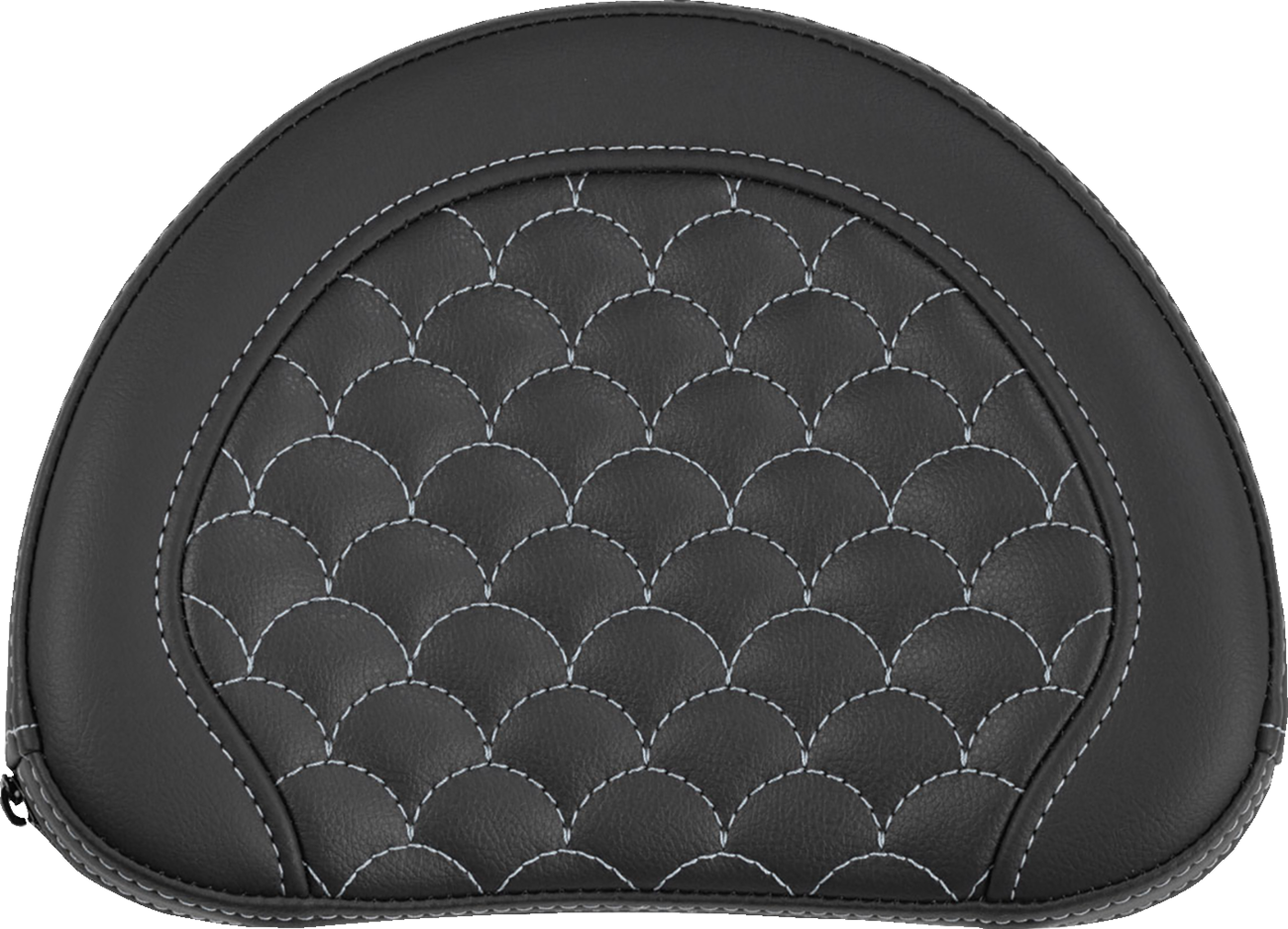 Saddlemen Contour Silver Dragon Scale Stitch Sissy Bar Backrest Pad for Harley