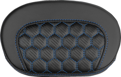 Saddlemen Mini Contour Blue Carbon Honeycomb Sissy Bar Backrest Pad for Harley