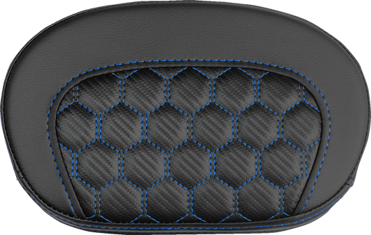 Saddlemen Mini Contour Blue Carbon Honeycomb Sissy Bar Backrest Pad for Harley
