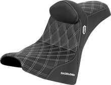 Saddlemen SDC White Lattice Seat & Backrest for 2018-26 Harley Softail FXBB FXST