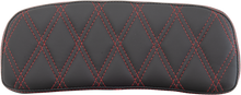 Drag Specialties Black Red Stitched Vinyl Chopped Tour Pack Pad for Harley