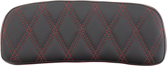 Drag Specialties Black Red Stitched Vinyl Chopped Tour Pack Pad for Harley