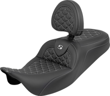 Saddlemen Roadsofa Silver Tri Gripper Seat & Backrest for 2008-25 Harley Touring