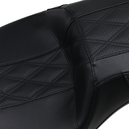 Le Pera Outcast Daddy Long Legs Diamond Inlay Seat fits 2008-2024 Harley Touring